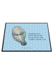 Mr. & Mrs. Panda schreibtischmatte Seekuh Happy mit Spruch in Blau Pastell
