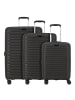 D&N Travel Line 4500 4 Rollen Kofferset 3-teilig mit Dehnfalte in black