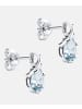 Diamant L'éternel Ohrstecker aus 375 Weißgold mit Aquamarin