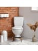 relaxdays Toilettenhocker in Natur/ Schwarz - (B)44,5 x (H)18,5 x (T)26 cm