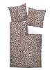 Janine Modern Art Mako Satin Bettwäsche - Leopardenmuster in braun