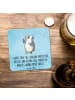 Mr. & Mrs. Panda Bierdeckel Pinguin Duschen mit Spruch in Eisblau