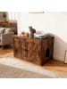 relaxdays Katzenschrank in Dunkelbraun - (B)80 x (H)50 x (T)53 cm