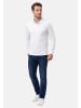 Ragman Poloshirt Basic in Weiß / dunkelgrau