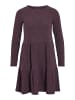Vila Minikleid Langarm Gerippter Stoff Regular Fit in Ziegelrot