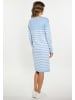 usha BLUE LABEL Damen Kleid in HELLBLAU WEISS