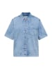 Cecil Overshirt Short Sleeve Light B in Light Blue Used Wash