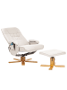 Beliani Fernsehsessel RELAXPRO in Beige/Braun - (W) 68 x (H) 98 x (L) 50 cm