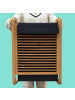 DuneDesign Bambus Holz Wäschekorb mit Wäschesack 40x36x57cm braun