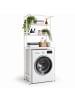 relaxdays Waschmaschinenschrank in Weiß - (B)66 x (H)161 x (T)40 cm