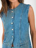 Norr Weste Kenzie in Medium blue denim