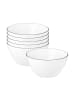 Seltmann Weiden 6er Set Müslischalen Lido Black Line in ø 15 cm in weiß