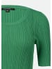 comma Strickpullover kurzarm in Grün