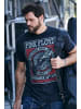 JP1880 Kurzarm T-Shirt in schwarz