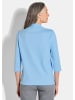 GOLDNER Shirt Elegantes Basic-Shirt mit V-Ausschnitt in hellblau