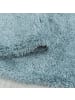 KADIMA DESIGN Teppich Hochflor Shaggy Uni Style Polypropylen Wohnzimmer in Blau
