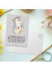 Mr. & Mrs. Panda Postkarte Pinguin Kommunion  mit Spruch in Grau Pastell