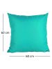 JACK 2er Set Outdoor Kissenhülle 60x60cm Uni in Türkis