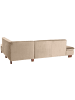 others ECKSOFA mit Ottomane rechts Kaye Bezug Samtvelours Buche nussbaum dunkel / sand