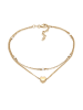 Elli Fußschmuck 925 Sterling Silber Herz in Gold