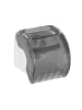 relaxdays 4 x Toilettenpapierhalter in Grau/ Weiß - (B)13,5 x (H)15 x (T)15 cm
