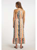 IZIA Damen Maxikleid Mit Schlangenprint in Orange Mehrfarbig