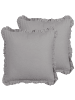 Beliani 2er-Set Dekokissen GLABRA in Grau