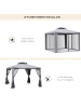 Outsunny Pavillon 294L x 294B x 265H cm Hellgrau