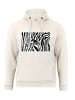 Cotton Prime® Kapuzensweatshirt Black & White Zebra Eye in sand