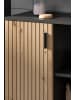 Inn.Furn Badmöbel-Set Eiche Artisan, grau 2-teilig 80 cm, Badkombination mit Rillen-Optik