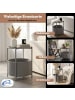 Coemo Beistelltisch Nina mit Canvas Korb - Metallgestell in Grau