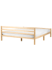 Beliani Doppelbett ECHALLON in Braun - (W) 187 x (H) 71 x (L) 208 cm