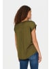 SAINT TROPEZ Ärmellose Bluse P1326, Classic fit in Army Green