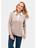GOLDNER Poloshirt Thermopoloshirt mit flauschiger Innenseite und Baumwollkragen in sand / melange