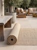 KADIMA DESIGN Teppich Outdoor VIGOLENO modern Uni Wohnzimmer Schlafzimmer in Sand