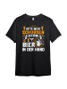 PAULGOS Herren T-Shirt, Bitte nicht schubsen in Schwarz