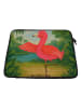 Mr. & Mrs. Panda Notebook Tasche Flamingo Yoga Design ohne Spruch in Weiß