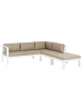 Beliani 3-tlg Sitzgruppe MESSINA in Weiß/Grau/Beige
