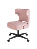 home24 home24 Bürostuhl mit Webstoff-Bezug & Stahlgestell in Rosa in Rosa