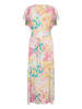 CULTURE Kleid CUvalerie Feminine in Yellow/Pink Abstract