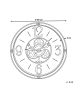 Beliani Wanduhr ALBACETE in Schwarz/Braun - (W) 50 x (H) 50 x (L) 5 cm