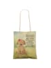 Mr. & Mrs. Panda Shopping Bag Hund Dame Design mit Spruch in Weiß