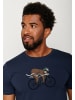 GreenBomb T-Shirt Animal Finish Sloth in Marineblau