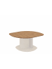 58 aufm Kessel COUCHTISCH höhenverstellbar Cinzia 106x47x70 Echtholz Wildeiche/Weiß