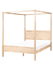 Beliani Himmelbett HAUTERIVES in Braun - (W) 165 x (H) 204 x (L) 211 cm