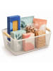 relaxdays Drahtkorb in Creme - (B)37 x (H)16,5 x (T)22,5 cm