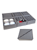Intirilife Aufbewahrungsboxen Ordnungssystem 6-teilig für Schubladen Organizer in Grau