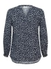 KAFFE curve Langarm-Bluse KCjalu Regular fit in Blue Graphic Dots