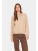 SAINT TROPEZ Strickpullover HayaSZ Gerade Passform in Macadamia