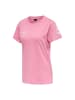 Hummel Logo T-Shirt Kurzarm Top aus Baumwolle HMLGO in Rosa